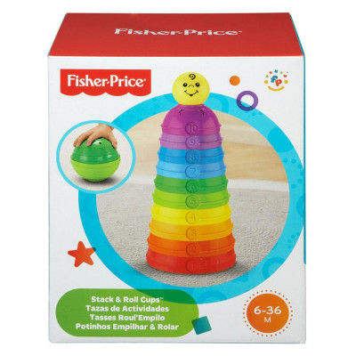 FISHER PRICE - BRILLIANT BASICS STACK & ROLL CUPS (W4472)