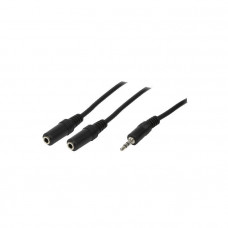 Cable Audio 3.5mm M/2x3.5mm F 0.2m Logilink CA1046