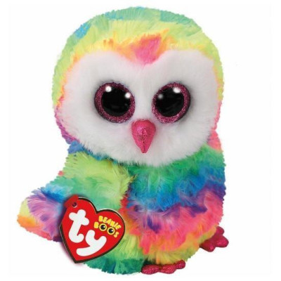 TY Beanie Boo - Owen Rainbow Owl (23cm) (1607-37143)