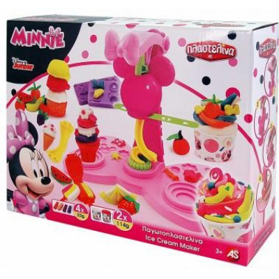 AS Πλαστελίνα Minnie - Παγωτοπλαστελίνα Ice Cream Maker 4x20g & 2x114g (1045-03577)