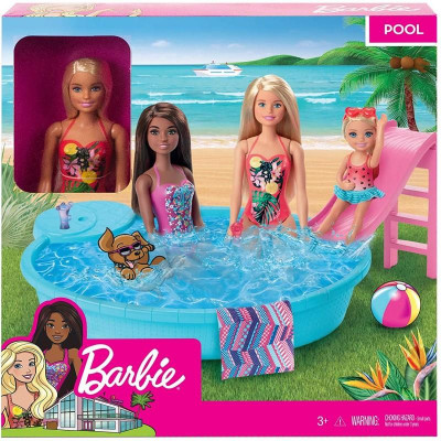 Mattel Barbie - Doll and Pool Playset (GHL91)