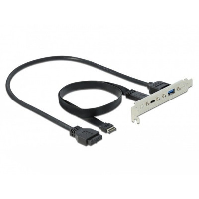 Slotblech mit 1x USB Type-C und 1x USB Typ-A Port Adapter