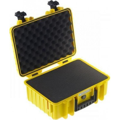 B&W Outdoor Case Type 6000 yellow with pre-cut foam insert (6000/Y/SI)