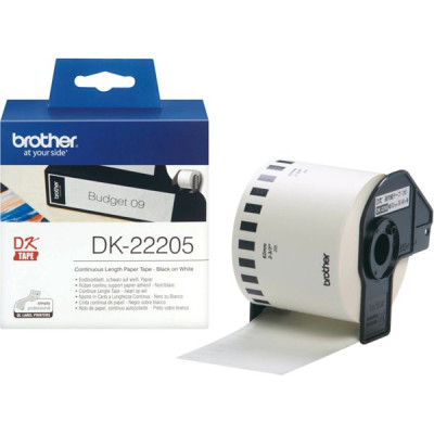 Brother Continuous Paper Tapes 6,2cmx30,5m  white      DK-22205