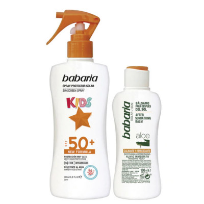 Babaria Sun Kids Sunscreen Lotion Water Resistant Spf50 Spray 200ml Set 2 Pieces 2020