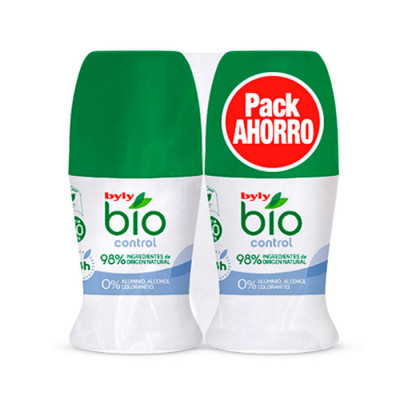 Byly Bio Natural 0% Control Deodorant Roll On 2x50ml