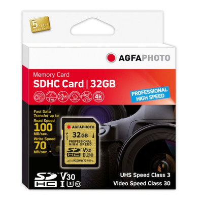 AgfaPhoto SDHC UHS I U3     32GB Professional High Speed