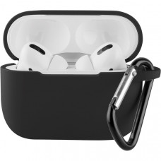 VIVANCO SILICONE CASE FOR AIRPODS PRO WITH CARABINER black