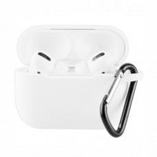 VIVANCO SILICONE CASE FOR AIRPODS PRO WITH CARABINER white