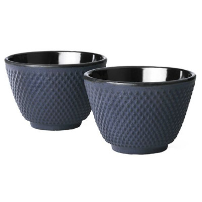 1x2 Bredemeijer tea mugs Xilin 78x53mm cast iron Blue G004B
