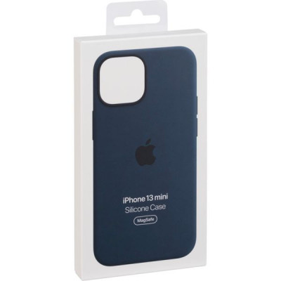 Apple iPhone 13 mini Silicone Case, MagSafe - Abyss Blue