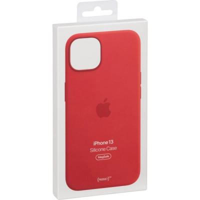 Apple iPhone 13 Silicone Case MagSafe  (PRODUCT)RED