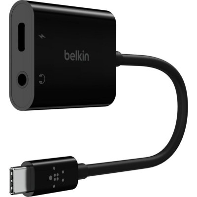 Belkin RockStar 3,5mm Audio- und USB-C Ladeadap.schw.  NPA004btBK
