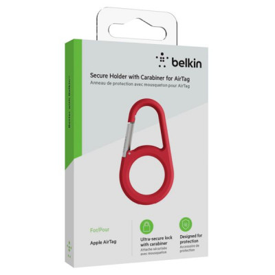 Belkin Secure Holder m.Karabiner για Apple AirTag rot  MSC008btRD