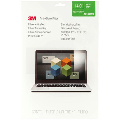 3M AG140W9 Anti-Glare Filter for Widescreen Laptops 14