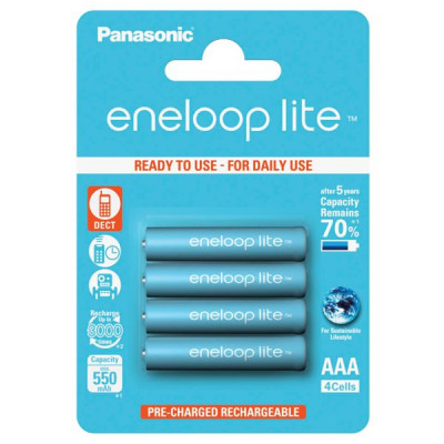 1x4 Panasonic Eneloop Lite Micro AAA 550 mAh