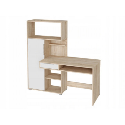 Tuckano Desk with shelf-unit 150x149x58 DUET sonoma/white