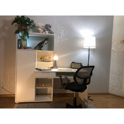 Tuckano Desk with bookcase 150x149x58 DUET white