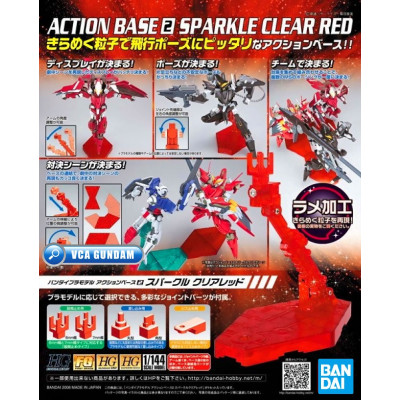 ACTION BASE 2 SPARKLE CLEAR RED BL