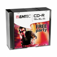 EMTEC CD-R 700MB / 80 MIN 52x SLIM 10pcs SLIM CASE