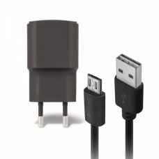 FOREVER TRAVEL CHARGER 2A + MICRO USB DATA CABLE black
