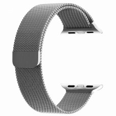 SENSO FOR APPLE WATCH 42mm-44mm REPLACEMENT STEEL MAGNETIC STRAP silver