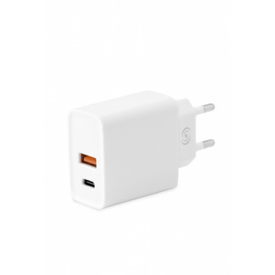 FONEX TRAVEL CHARGER 2 PORTS USB / TYPE C PD 3.1A white