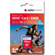 AgfaPhoto SDXC Card 64GB High Speed Class 10 UHS I