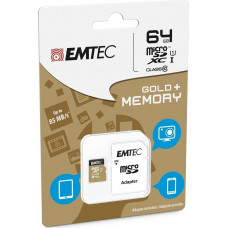 Emtec Gold+ microSDXC 64GB U1 with Adapter