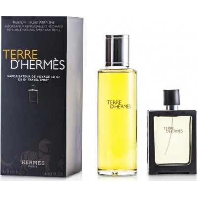 Hermes Terre DHermes Pure Perfume 30ml & Terre DHermes Pure Perfume 125 ml Refill - Original