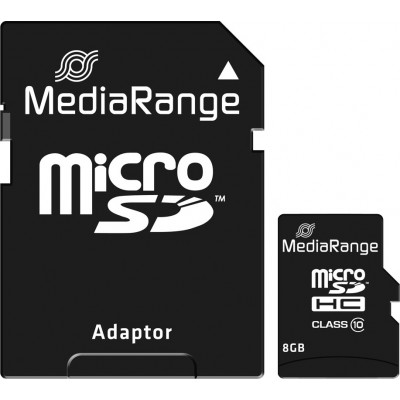 MediaRange microSDHC 8GB Class 10 with Adapter