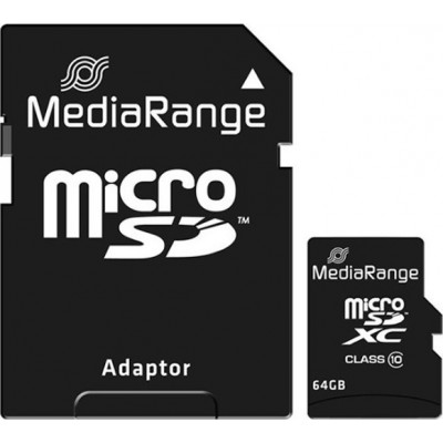 MediaRange microSDXC 64GB Class 10 with Adapter