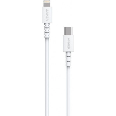 Anker Regular USB 2.0 Cable USB-C male - Lightning Λευκό 1.8m (A8613H21)