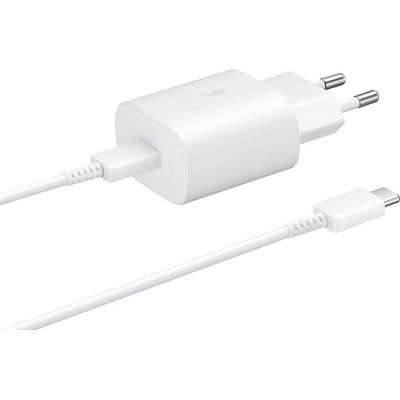 
      Samsung USB Type-C Cable & Wall Adapter Λευκό (Travel Adapter 25W)
    