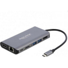 DeLock USB Type-C Docking Station 4K HDMI / DP / USB 3.0 / SD / LAN / PD 3.0