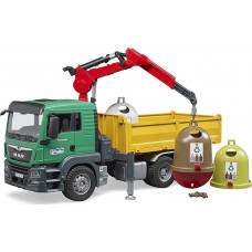 Bruder MAN TGS Truck with 3 Glas Recycling Containers