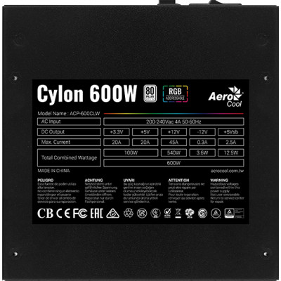 Aerocool Cylon 600W Full Wired 80 Plus