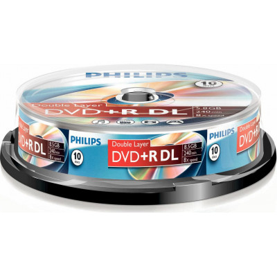 1x10 Philips DVD+R 8,5GB DL 8x SP