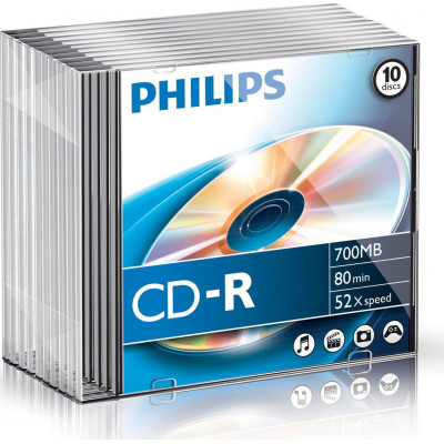 1x10 Philips CD-R 80Min 700MB 52x SL