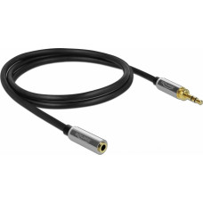 DeLock Cable 3.5mm male - 3.5mm female Μαύρο 2m (85781)