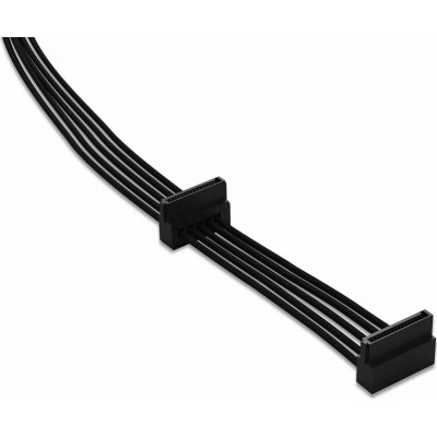 Be Quiet CS-6720 7-Pin SATA III - 2x 7-Pin SATA III Angle (90°) Cable 0.7m Μαύρο (BC025)