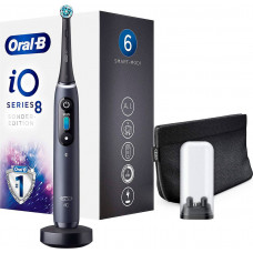 Oral-B iO Series 8 Ηλεκτρική Οδοντόβουρτσα με Χρονομετρητή και Αισθητήρα Πίεσης Black Onyx with Travel Case