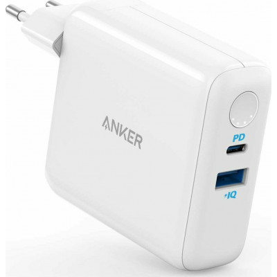 Anker USB-A & USB-C Wall Adapter Λευκό (Powercore III Fusion 5K)