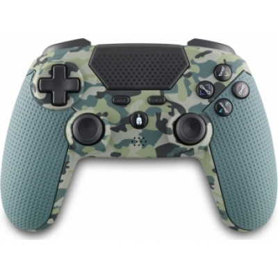 Spartan Gear - Aspis 3 Wired  Wireless Controller (Compatible with PC [wired] and Playstation 4 [wireless]) (colour: Green Camo)
