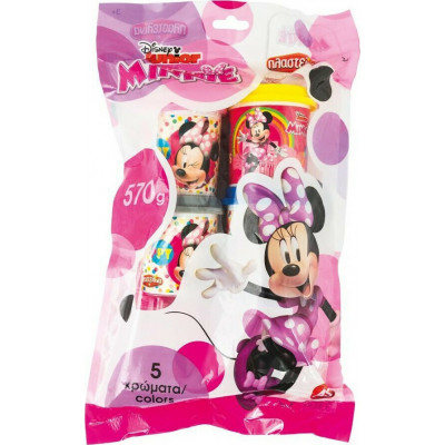 AS Πλαστελίνα - Disney Junior Minnie - 5  Βαζάκια Πλαστελίνης 4oz σε σακουλάκι (1045-03553)