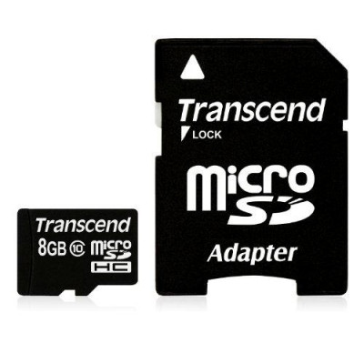 
      Transcend microSDHC 8GB Class 10 with Adapter
    