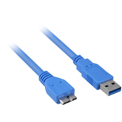 
      Sharkoon Regular USB 3.0 to micro USB Cable Μπλε 3m (4044951010929)
    
