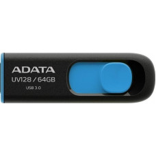 ADATA USB 3.1 Stick UV128 Black/Blue 64GB