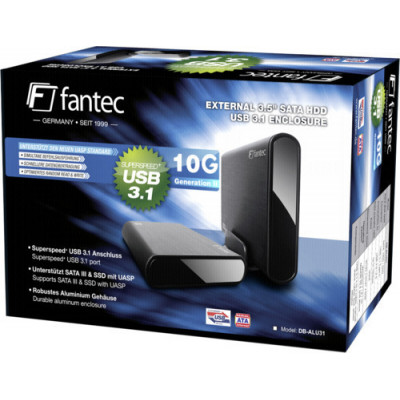 Fantec DB-ALU31 black 3,5 SATA USB 3.1 Typ-C